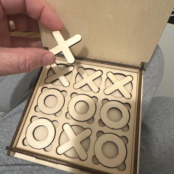 Laser Cut Tic Tac Toe Wooden Game Svg Files, Vector Files for Wood ...