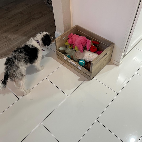 Image result for Small Dog Toy Box | Toy Crate | Pet Storage | Pet Toy Crate ...