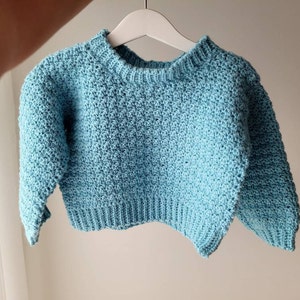 Easy Crochet Sweater Pattern Kids Crochet Sweater Beginner - Etsy