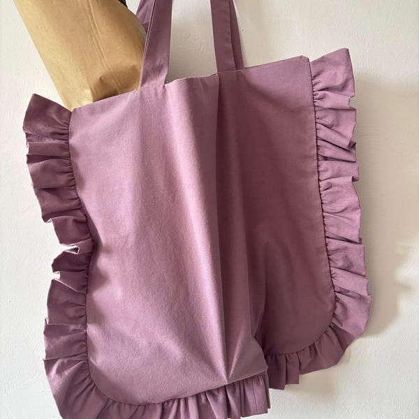 Ruffle Tote Bag Sewing Pattern | One Size | Instant Download | Easy ...