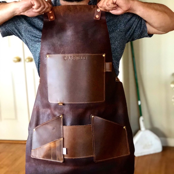 Authentic Leather Apron, Valentine Gift, Butcher Apron, Personalized