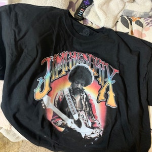 Jimi Hendrix Jimi Hendrix Black Adult T-shirt - Etsy