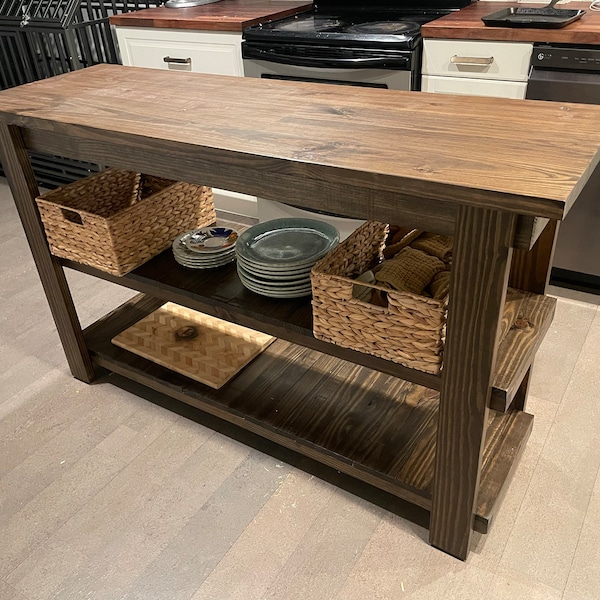 Yukon Kitchen Island With Storage, Rustic Farmhouse Island - Etsy