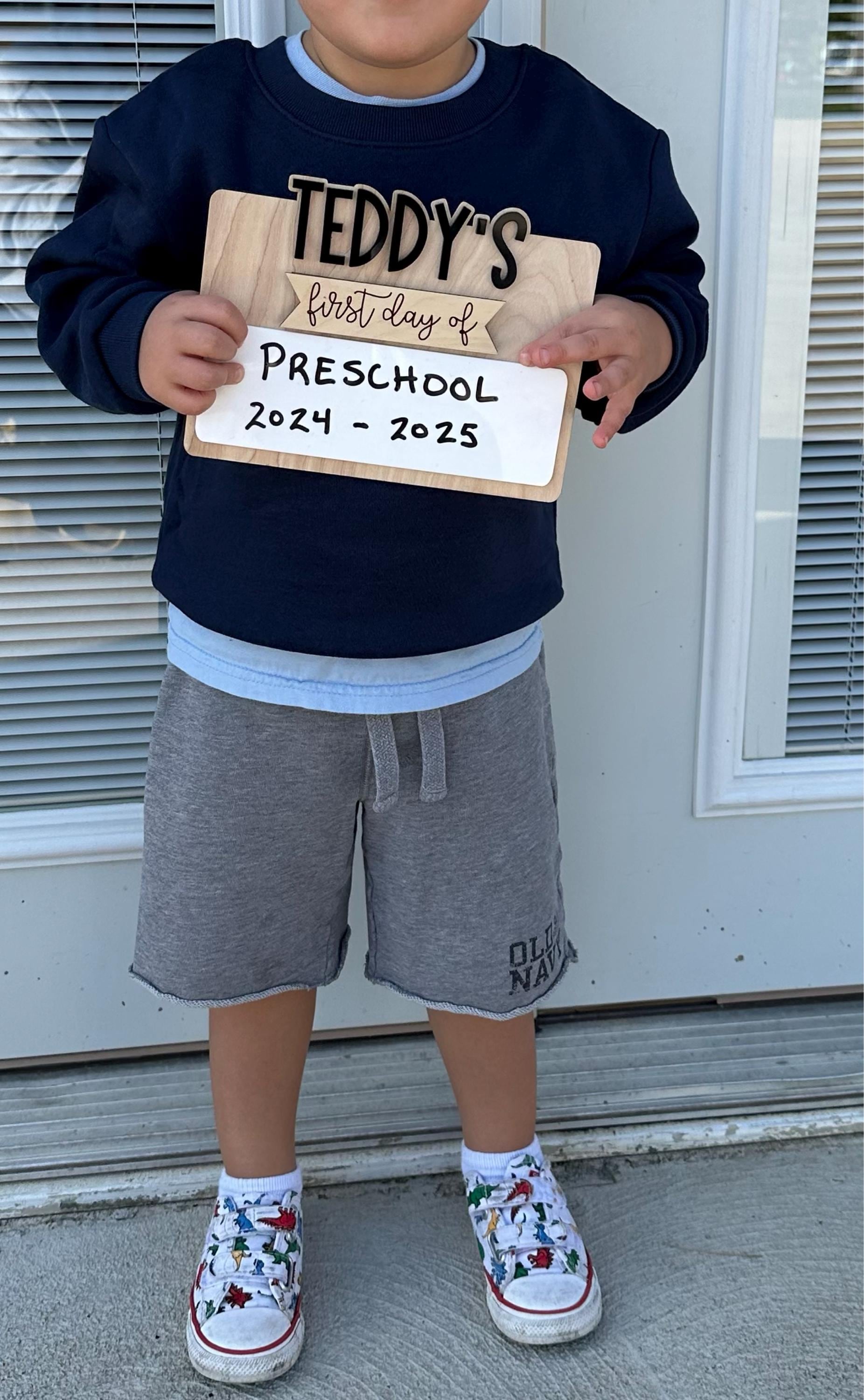 Personalized First and Last Day of School Sign, Back To School, Reusable Erasable School Sign, Preschool Kindergarten First Day Prop 2024