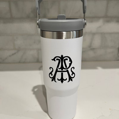 Two Letter Monogram Sticker, Couples Monogram, Custom Double Initials ...