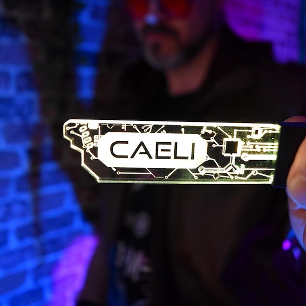 Futuristic Cyber LED Keychain | Different Designs - Circuit Board ...