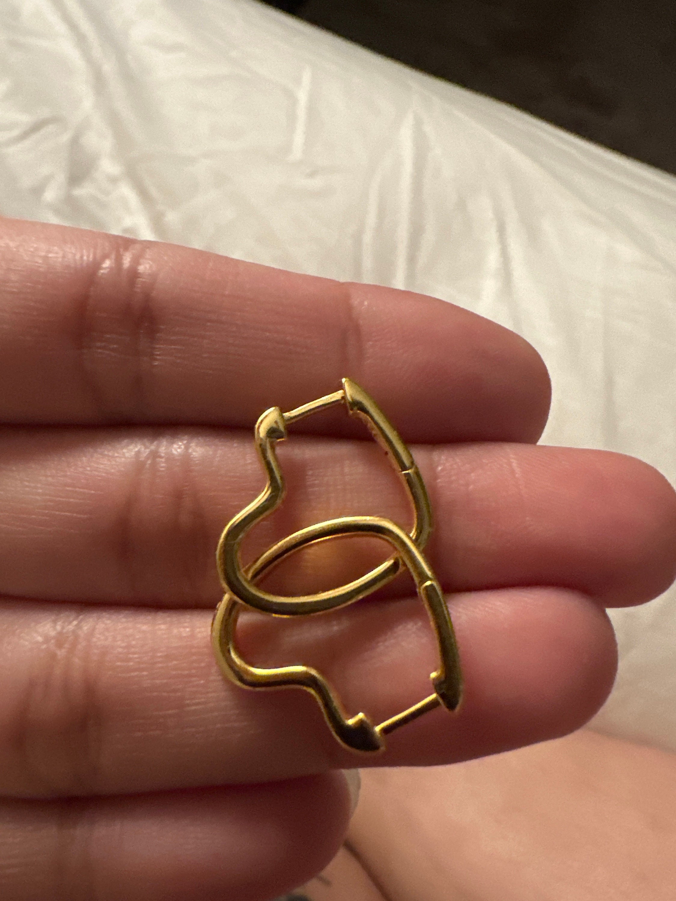 Heart Hoops by Caitlyn Minimalist • Gold Heart Hoop Earrings • Minimalist Earrings • Perfect Gift for Her • Gifts for Women • ER105