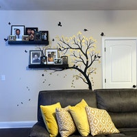 Wall Decal Large Tree Decals Huge Tree Decal Nursery With Birds White ...