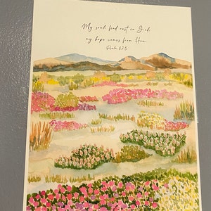 Find Rest in God Psalm 62:5, Christian Wall Art, Christian WATERCOLOR ...