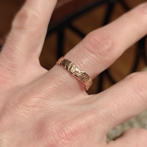 Customer photo from Jonathan, 3mm Yellow Gold Textured Band