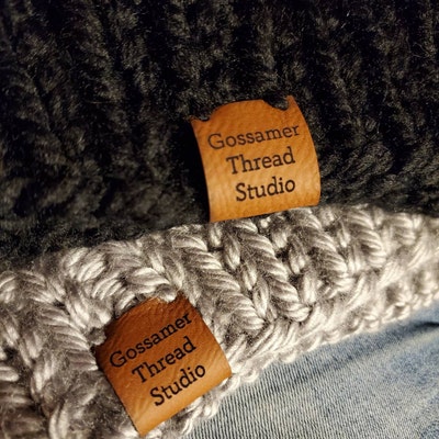 Custom Tags for Handmade Items, Faux Leather Hat Tags, Tags for Knit ...