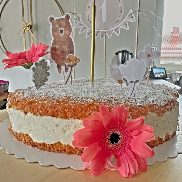 24 Stück Cupcake-Topper Für Den 1. Geburtstag – Glitzernd, Roségold, 7x10 Cm Für Babyparty & Kuchendekoration