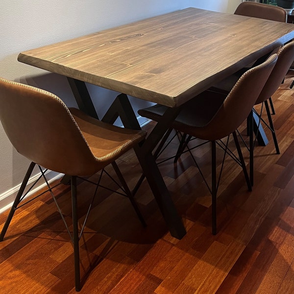 Solid Wood Dining Table - Handmade Custom Table / Modern Farmhouse ...
