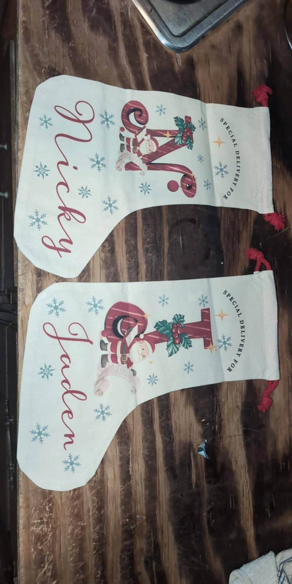 Christmas Santa Stocking, Custom Christmas Stocking, Special Delivery Kids Stocking for Christmas, Personalized Christmas Family Stocking