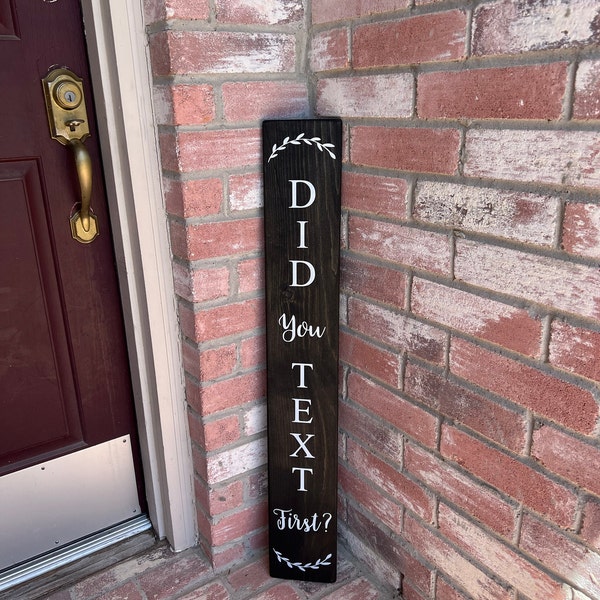 Did You Call First Welcome Sign - Wooden Rustic Farmhouse Decor, Door ...
