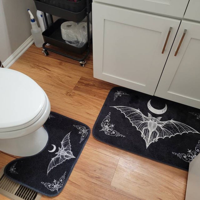 Gothic Bathroom Decor Victorian Gothic Decor Halloween Bathroom Bat Hand  Towel Crescent Moon Decor Gothic Hand Towel 16 X 24 