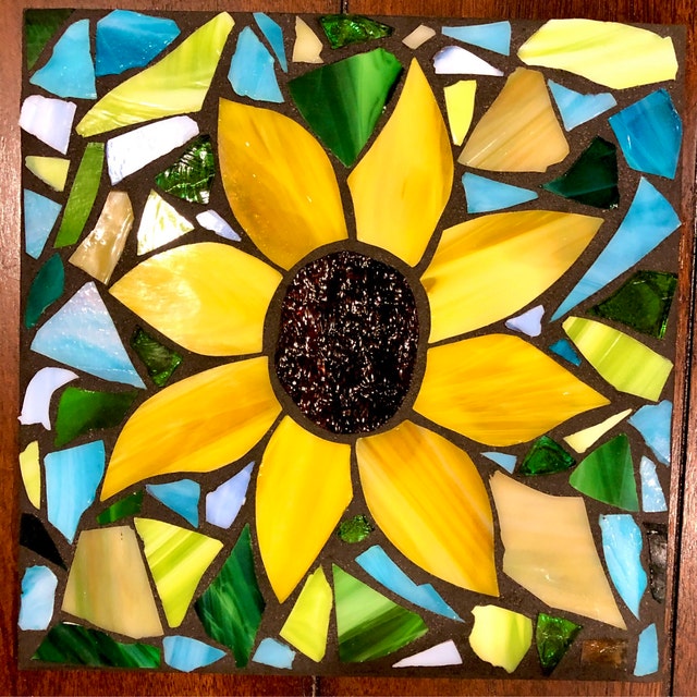 Glass Mosaic Sunflower Kit ~ Intermediate Level