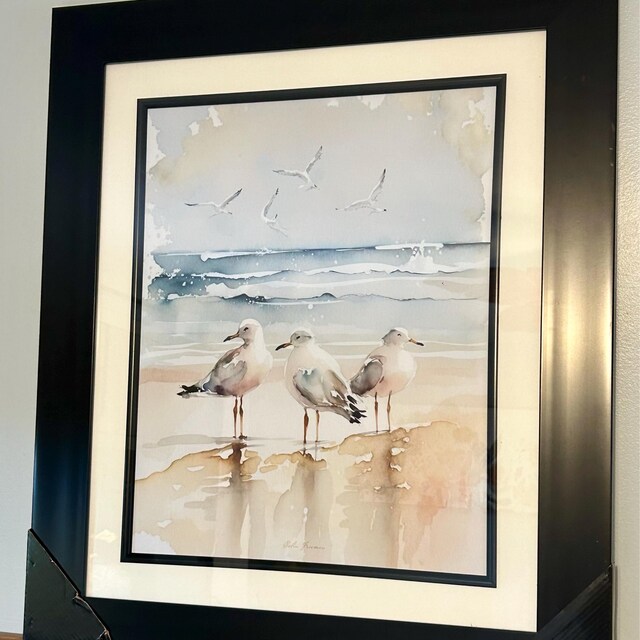 6-teilige Küsten-Leinwand Set – Aquarell Strandbilder In Rosa, 20x25 Cm & 30x40 Cm | Wanddekoration Für Wohnzimmer, Schlafzimmer