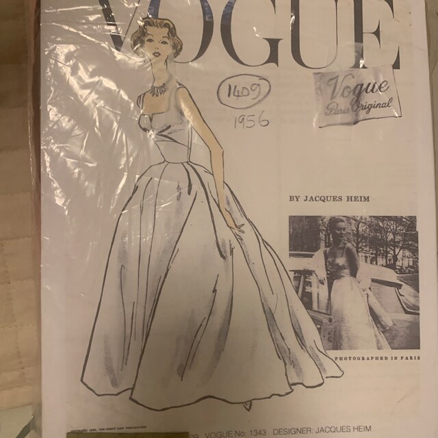 1956 Vintage VOGUE Sewing Pattern B36 DRESS Evening GOWN (1409