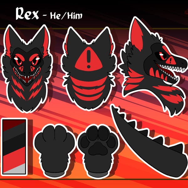 Custom Partial Fursuit Reference Sheet Commission - Personalized ...