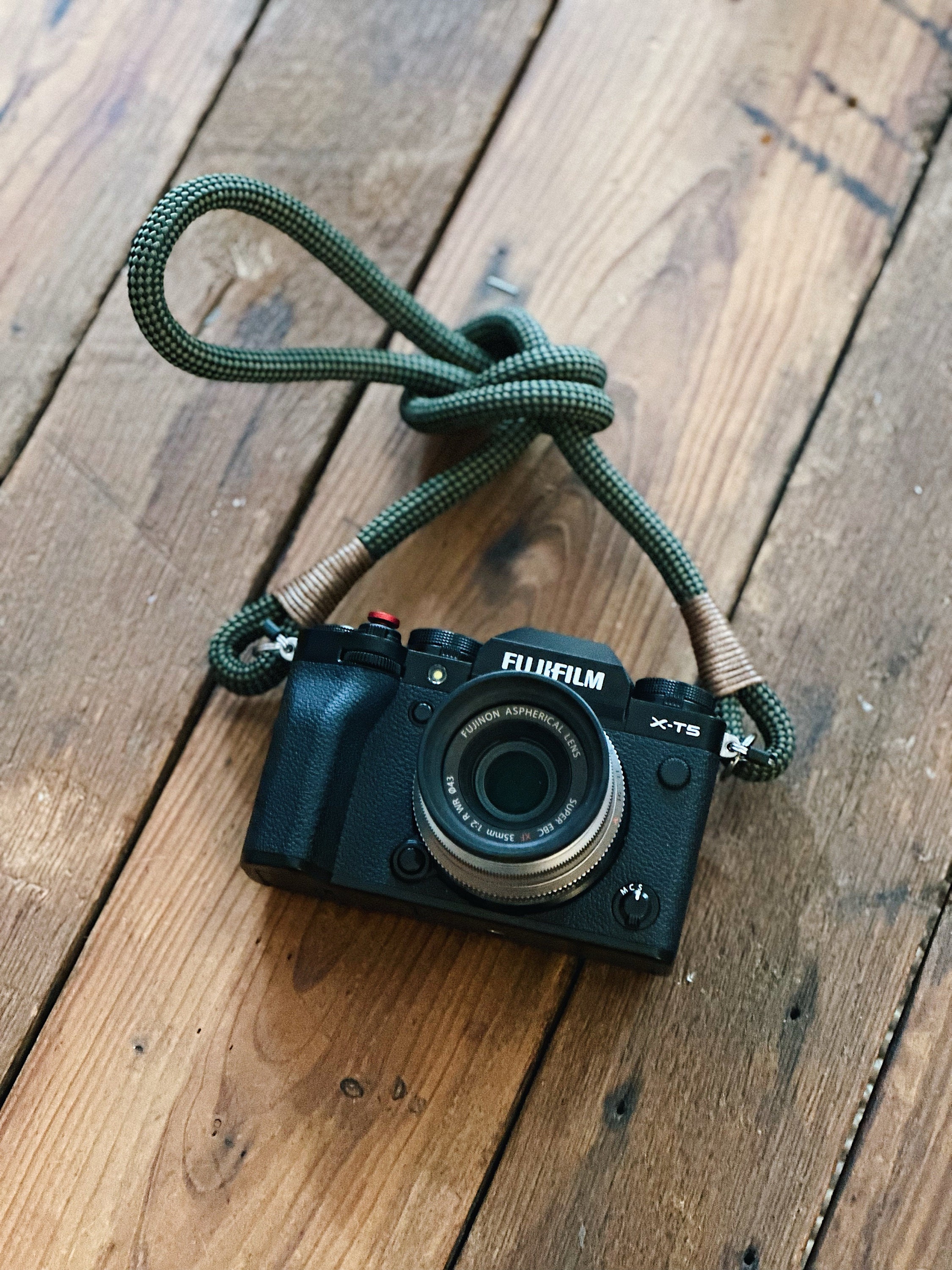 Checkered Olive/Black Camera Strap