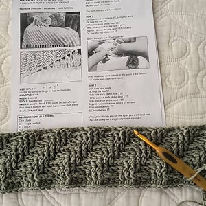 Crochet Diagonal Cable Blanket - Moments to Memories Pattern DIGITAL ...