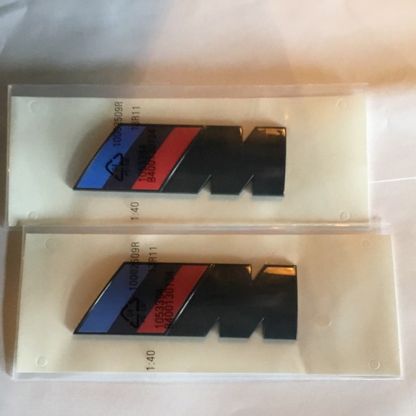 Bmw M6 Set, 2 X M Emblem for the Fenders (45 X 15 Mm) + M6 Trunk, Black ...