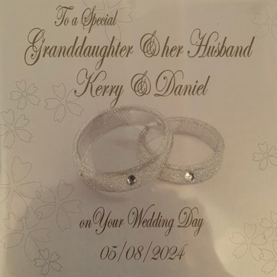 Personalised Engagement Card For Son And His Fiancee Photo Ring Flowers Flute