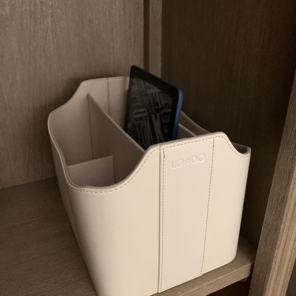 Personalized Hand Crafted Leather Remote Caddy, Desk Organizer With ...