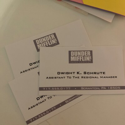 Dwight Schrute Business Card Assistant to the Regional Manager, Novelty ...