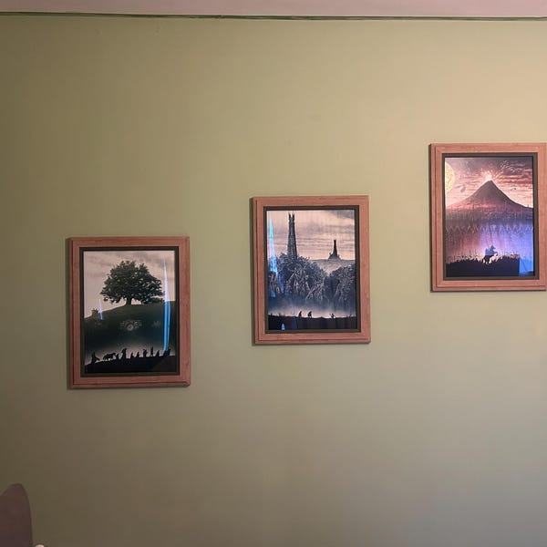 Lord of the Rings Poster 3 Set Framed Art / Canvas / Art Prints Trilogy ...