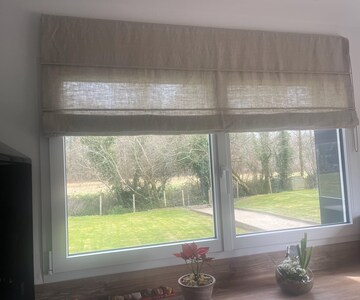 Linen roman blind | heavy linen custom roman shades | Window shades