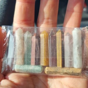 10 Pieces Natural Pink Titanium Coated Crystal Quartz Gemstone - Etsy