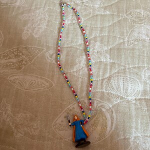 Holly the Heroic Necklace | Hand Painted Cold Enamel Pendant