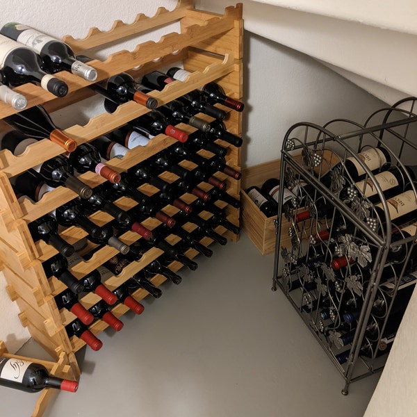 Bamboo 72-bottle Stackable Wine Rack – Wobble-free Modular Storage - Etsy
