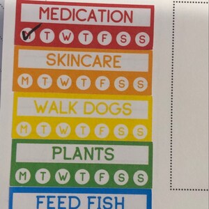 Custom Text/color Habit Tracker Stickers for Erin Condren Life Planner ...