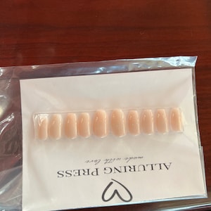 Nude Shimmer Cateye Press on Nail Set With Prep Kit - Etsy