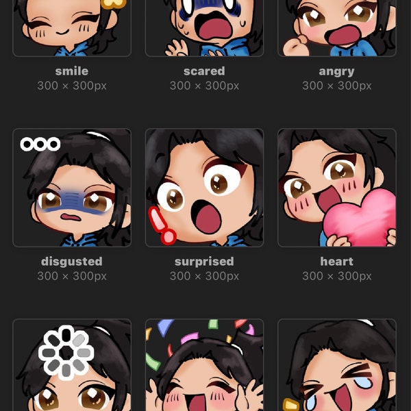 Emote Base Pack #01 - ¡16 Bases Para Dibujar Tus Propios Emotes! - Etsy