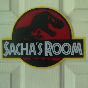 Jurassic Park/world Door Signs, NEW DESIGNS AVAILABLE, Various Colours ...