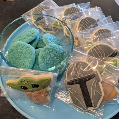 Baby Yoda and Mandalorian Cookies - Etsy