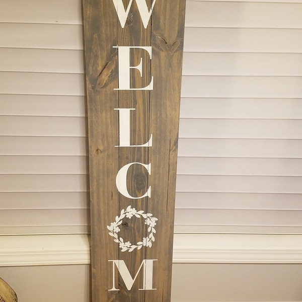 Welcome, Hello Spring, Reversible Sign, Large Porch, Home Vinyl Stencil ...