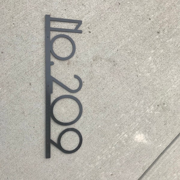 Art Deco Metal House Number Sign | Custom Address Numbers | Style A13 ...