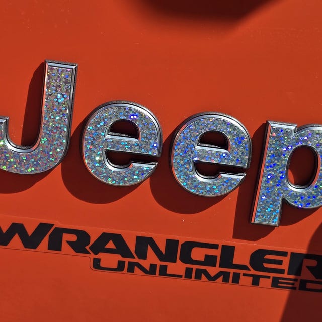 Holographic Sequins Jeep Emblem Sticker Decal, Wrangler JK