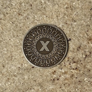 Customer photo for Custom Flower Mandala sobriety coin review