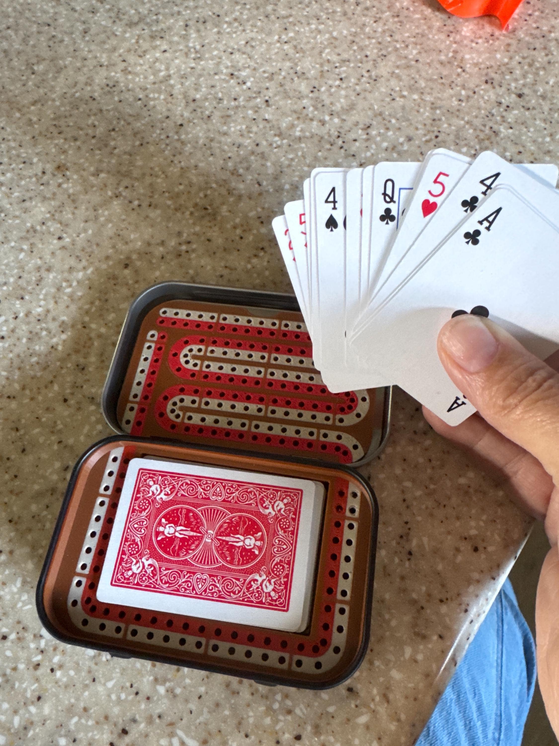 Travel Cribbage Set – Altoids Tin Pocket Cribbage Board with Pegs + Mini Cards