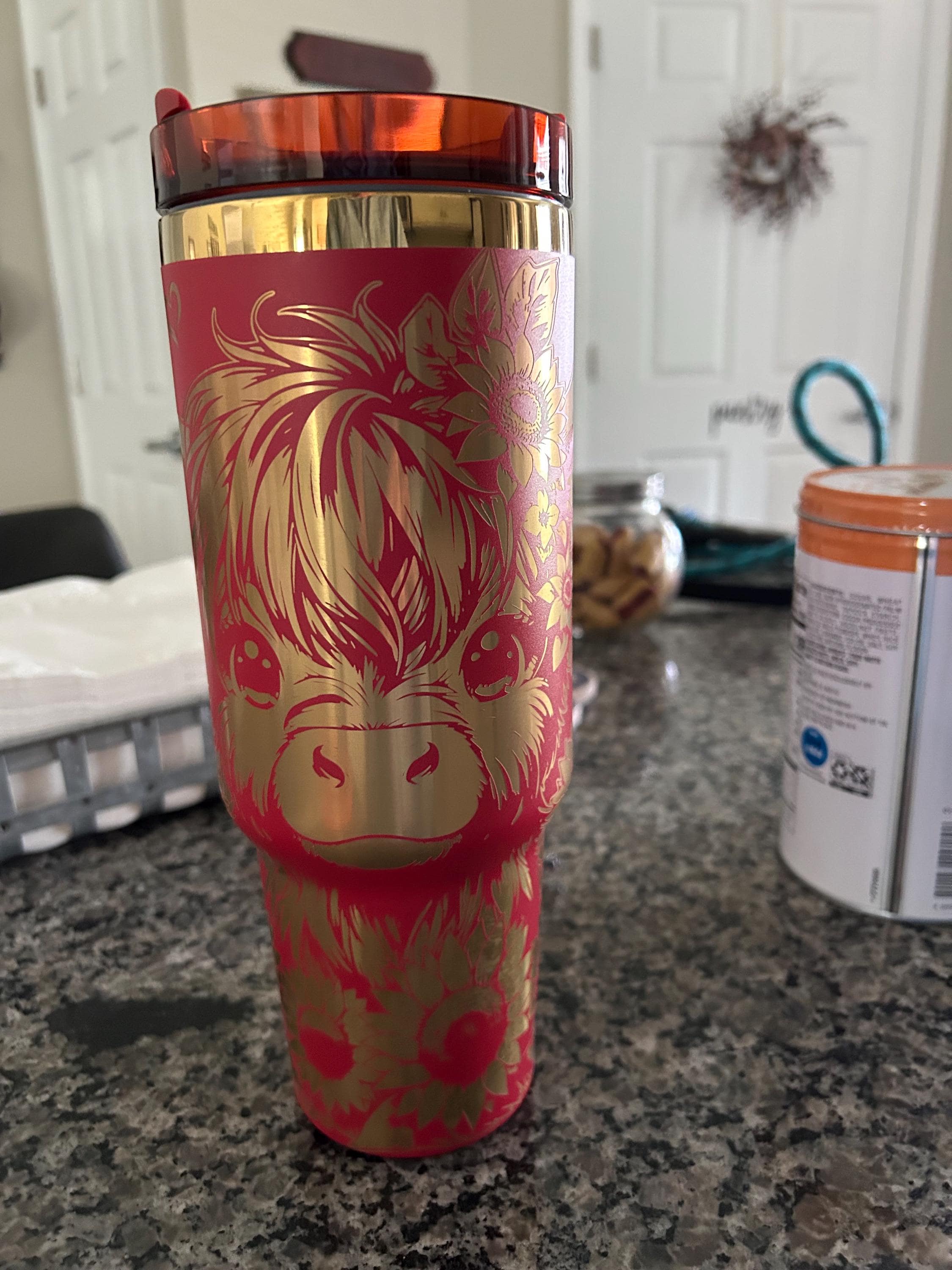 Cow 40oz cup|Highland cow tumbler|Highland 40oz cup|Baby cow tumbler|Sunflower 40oz cup|Moon 40oz cup|Personalized water bottle|New bottle