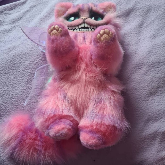 チェシャ猫のふわふわリアルなおもちゃ ピンク - Etsy 日本