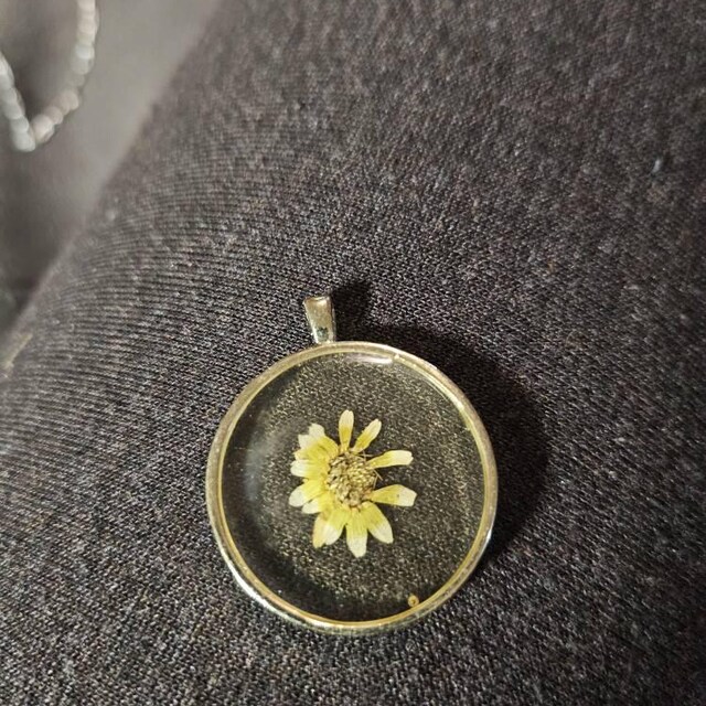 Epoxy Resin Round Real Flower Earring Charms - Epoxy Resin