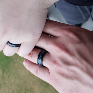 Olive Wood Tungsten Wedding Bands For Men And Women