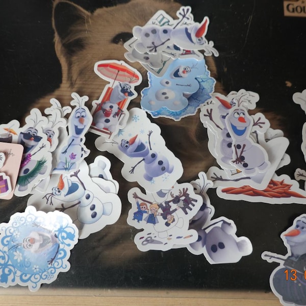 OLAF Inspired Sticker Bundle Pack, Vinyl Stickers, Frozen Sticker Pack ...